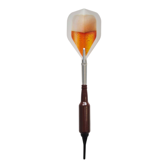 Miękkie lotki McDart Prost Beer Bottle z 100 miękkimi końcówkami - 16,5 g Gezeigt werden die McDart Prost Bierflaschen Softdarts mit 100 Softdartspitzen, 16,5 g. Die Softdarts kombinieren Spaß und Funktion für Dartliebhaber.