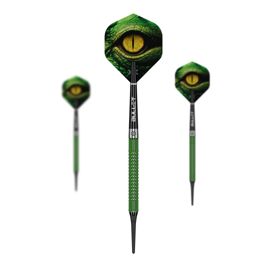 Miękkie lotki Bullet Gator - 20g Abgebildet ist das Set Bullet Gator Softdarts - 20g. Diese Darts sind leicht und ideal für Softdart-Spieler.