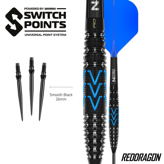 Rzutki stalowe Red Dragon AMP Torpedo Switch Point Hier sieht man die Red Dragon AMP Torpedo Switch Point Steeldarts. Diese Darts sind für präzises Werfen entwickelt worden.