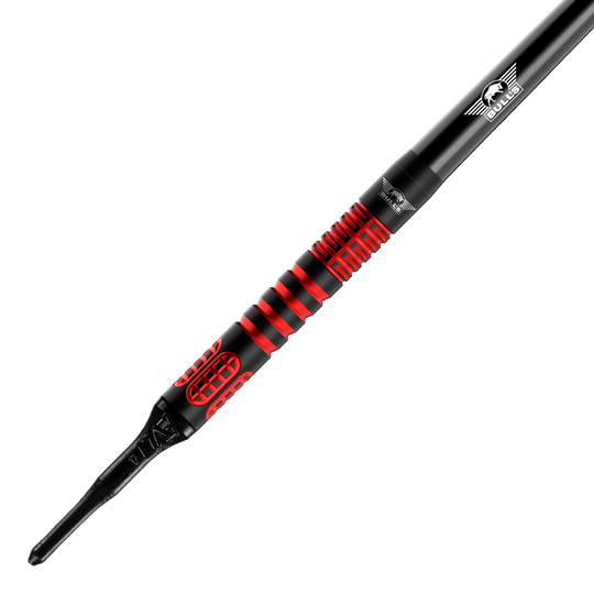 Bulls NL Stefan Bellmont 90 miękkie lotki - 20g Abgebildet sind Bulls NL Stefan Bellmont 90 Softdarts mit 20 Gramm Gewicht. Sie sind für das Softdartspiel konzipiert.