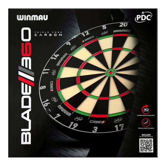 Tarcza do darta Winmau Blade 6 Triple Core 360 ze stali Das Bild zeigt ein Dartboard. Der Dateiname lautet '3060_Winmau_Blade_360_Steeldartboard_5'.
