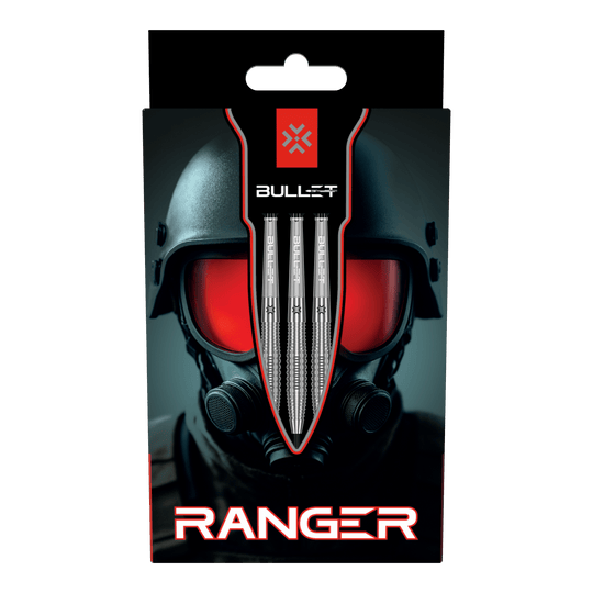 Stalowe lotki Bullet Ranger Zu sehen sind die Bullet Ranger Steeldarts. Die Darts sind in einer Dreiergruppe dargestellt.