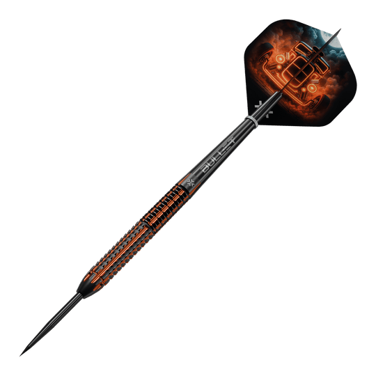 Bullet Hotrod Steeldarts werden abgebildet. Der Fokus liegt auf einem Dartpfeil aus der Produktreihe.