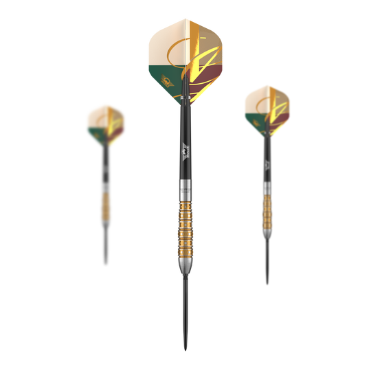 Bulls NL Vintage Bomb Convertible Points Steel Darts Das Foto zeigt ein Set der Bulls NL Vintago Bomb Convertible Point Steeldarts. Dieses Produkt ist für Dartspieler konzipiert.