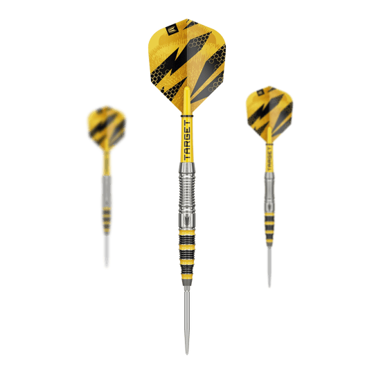 Stalowe lotki Target Buzz 03 Swiss Points Abgebildet ist das Target Buzz 03 Swiss Points Steeldarts Set. Die Darts sind für das Steeldart-Spiel geeignet.