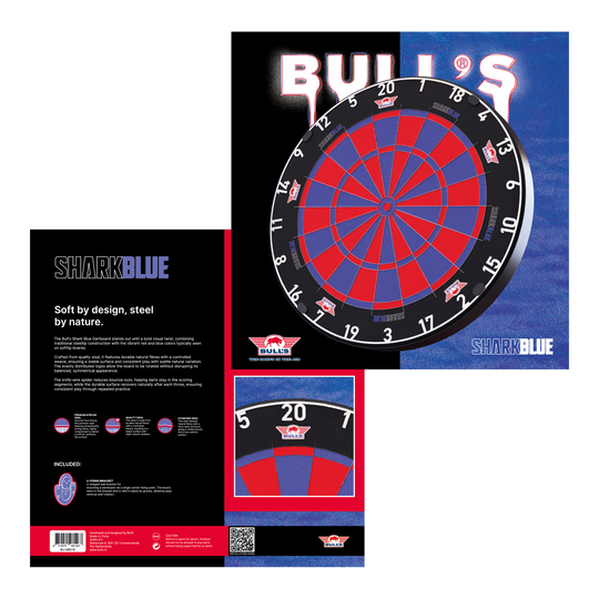 Stalowa tarcza do darta Bulls NL Shark Blue Pro