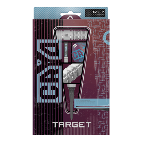 Hier ist das Produkt Target Cryo 12 Softdarts abgebildet. Die Softdarts werden aus einer weiteren Ansicht gezeigt.