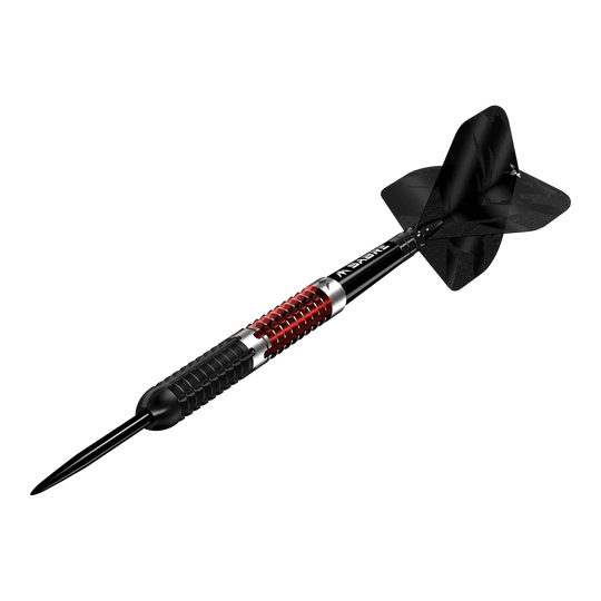 Lotki Mission Llew Bevan Black Red Electro Steel - 23g Mission Llew Bevan Black Red Electro Steeldarts - 23g. Moderne Steeldarts in Schwarz und Rot mit 23 Gramm Gewicht.