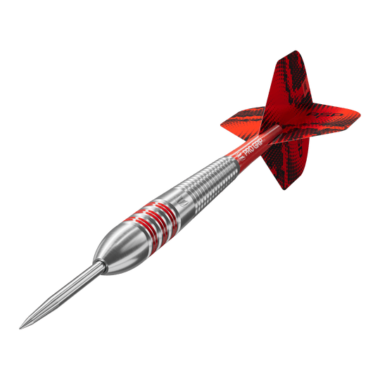 Lotki ze stali mosiężnej Nathan Aspinall Target - 22 g Auf dem Bild sind die Target Nathan Aspinall Brass Steeldarts - 22g abgebildet. Die Darts haben eine spezielle Struktur für einen besseren Griff.