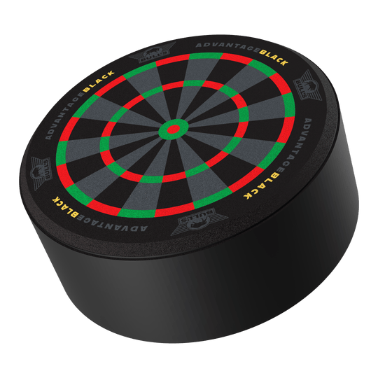 Uchwyt na rzutki Bulls NL Advantage Black Mini Das Bild zeigt den Bulls NL Advantage Black Mini Dart Display Darthalter. Es ist ein spezieller Halter zur Präsentation von Darts.