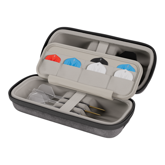 Etui na lotki Target BOA Auf dem Bild ist ein Target BOA Dartcase Grau Hellgrau zu erkennen. Das Etui eignet sich zur sicheren Aufbewahrung von Darts.