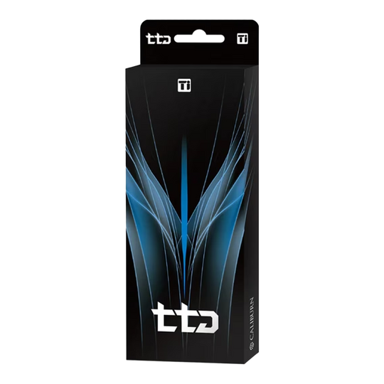 Caliburn TTD Complete Titanium T2 Rainbow Steeldarts - 6g Das Produkt Caliburn TTD Complete Titanium T2 Rainbow Steeldarts - 6g ist abgebildet. Die Darts überzeugen durch ihr farbenfrohes Regenbogendesign und geringes Gewicht.