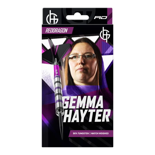 Rzutki stalowe Red Dragon Gemma Hayter - 22g Abgebildet sind die Red Dragon Gemma Hayter Steeldarts - 22g. Die Darts sind für das Steeldartspiel konzipiert.