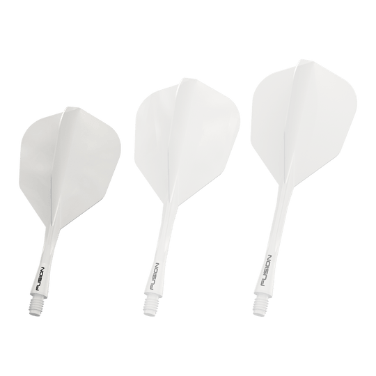 Winmau Fusion Flight Shaft System nr 6 Solid White Auf diesem Bild sieht man das Winmau Fusion Flight Shaft System No6 in Weiß, 22mm. Es handelt sich um eine Komponente für Dartpfeile.
