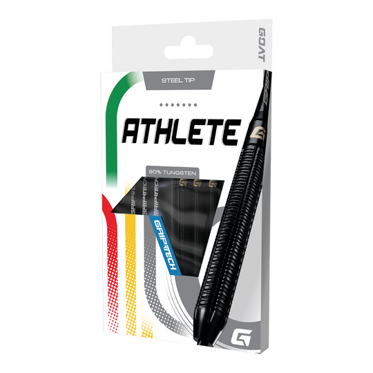 Lotki GOAT Athlete Black Tungsten Steel Das Produkt GOAT Athlete Black Tungsten Steeldarts wird gezeigt. Die Darts sind für professionelle Spieler geeignet und in Schwarz gehalten.