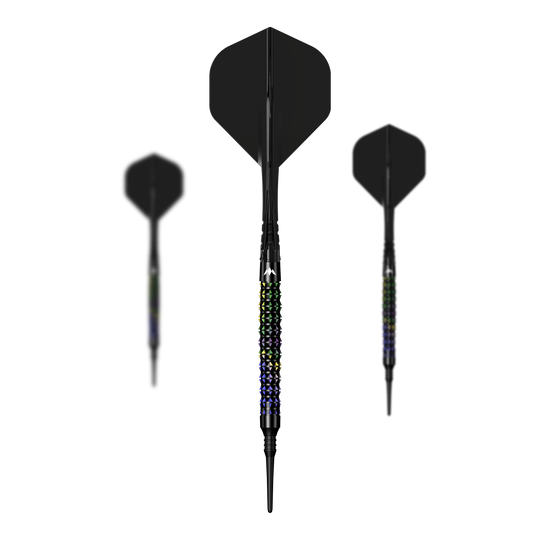 Lotki Mission Black Opal Soft Darts - 20g Mission Black Opal Softdarts - 20g im kompletten Set abgebildet. Das Set enthält alle Komponenten für das Dartspiel.