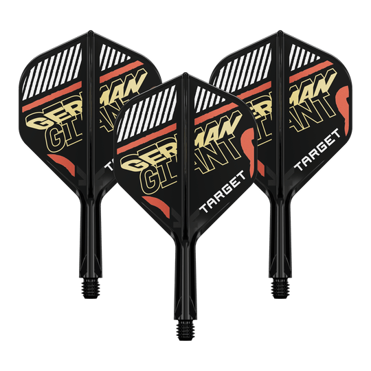 System wałów lotniczych Target K-Flex Gabriel Clemens No2 Standard Das Bild zeigt ein Flight-Shaft-System für Darts. Es handelt sich um ein Zubehör für professionelle Dartspieler.