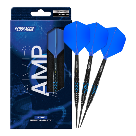 Rzutki stalowe Red Dragon Amp Torpedo Hier ist der Red Dragon Amp Torpedo Steeldarts abgebildet. Es handelt sich um komplette Steeldarts in sportlichem Look.