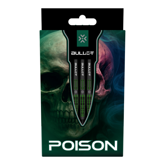 Stalowe strzałki Bullet Poison Das Bild zeigt die Bullet Poison Steeldarts. Diese Steeldarts sind für präzises Dartspiel entwickelt.