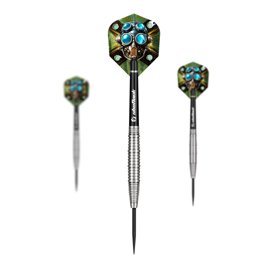 Stalowe lotki Shot Badlands Krush Hier sieht man die Shot Badlands Krush Steeldarts als Set. Das Produkt eignet sich für professionelle Dartspieler.