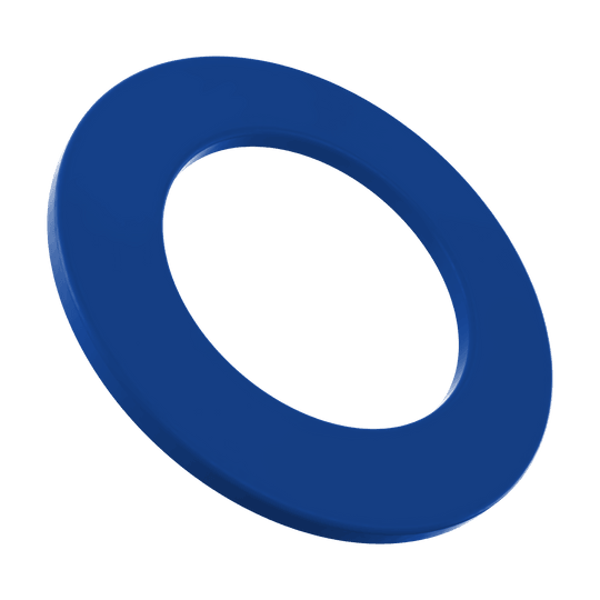 Auf dem Bild ist ein blaues Steeldartboard-Surround zu sehen. Die Datei trägt den Namen 'DBS-blau_McDart_Steeldartboard_Surround_Blau_3'.