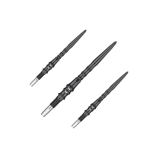 Stalowe groty do lotek Target Japan Premium Swiss Point – czarne Das Bild zeigt das Produkt '340373_Target_Japan_Premium_SwissPoint_Steeldartspitzen_Schwarz_30mm_1Set'. Es handelt sich vermutlich um ein Set schwarzer SwissPoint Steeldartspitzen aus Japan mit 30mm Länge.