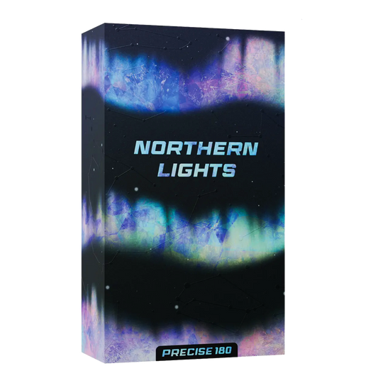 Das Foto zeigt die Precise 180 Northern Lights Steeldarts. Der Artikel ist für enthusiastische Dartspieler geeignet.