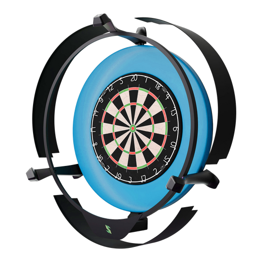 Scolia Home 2 FLEX – Elektroniczny system autopunktacji z pierścieniem świetlnym 2026 Das Bild zeigt das Produkt "Scolia Home 2 FLEX - Electronic Score System mit Beleuchtungsring". Es handelt sich um ein elektronisches Dart-Score-System mit einem runden Beleuchtungsring und moderner Halterung.