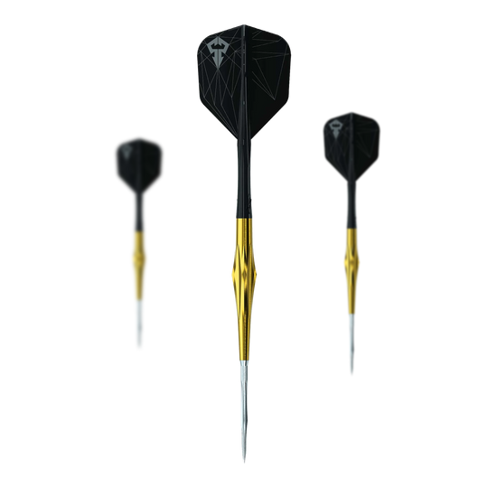 Stalowe lotki Caliburn Starships Series Sunspear - 19 g Das Bild zeigt ein Set der Caliburn Starships Series Sunspear Steeldarts mit 19 Gramm. Das Set richtet sich an Dartspieler aller Erfahrungsstufen.
