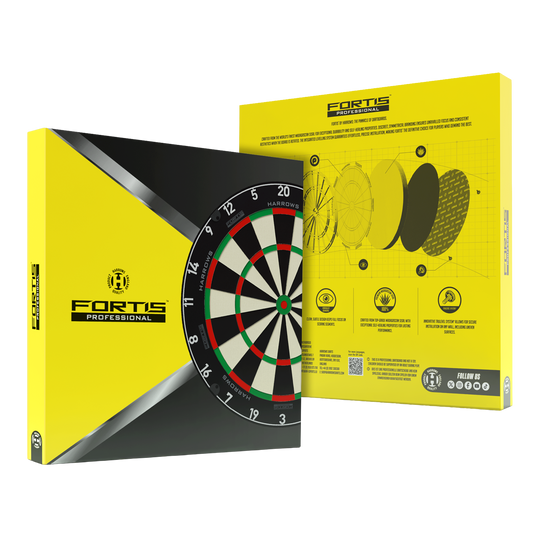 Stalowa tarcza do darta Harrows Fortis Das Bild zeigt das Produkt Harrows Fortis Steeldartboard. Es handelt sich um ein hochwertiges Dartboard für Steeldarts.