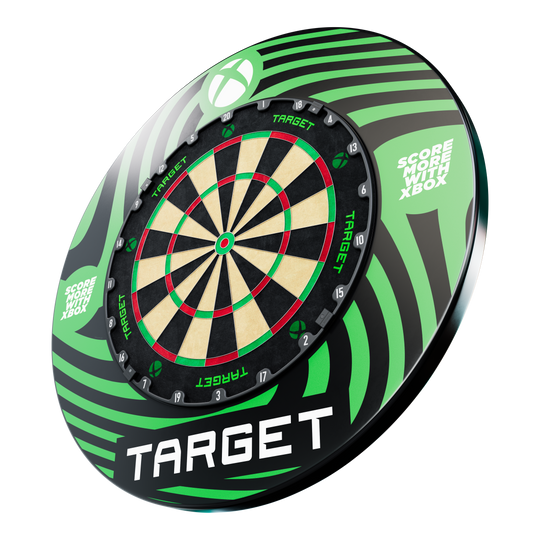 Zestaw Target Xbox Dartboard Surround Das Target Xbox Dartboard Surround Bundle ist auf dem Bild dargestellt. Es enthält alles für ein optimales Dart-Erlebnis.