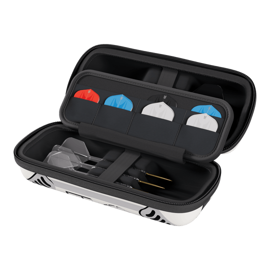 Das Bild zeigt das Target Star Wars Boa Dartcase mit Stormtrooper-Design. Es eignet sich ideal für Fans von Darts und Star Wars.