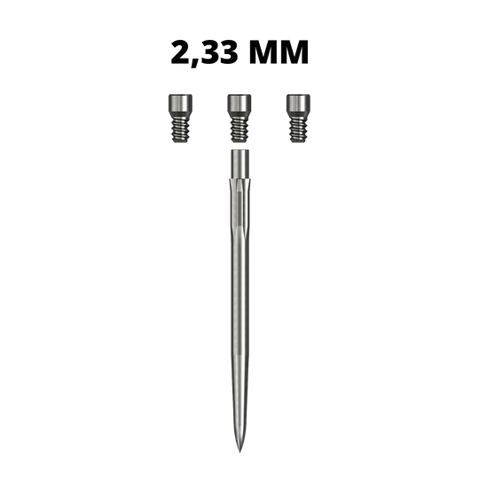 Zawory systemu Caliburn Abgebildet sind Caliburn Evo System Steeldartspitzen vom Typ Spigot, 23,3mm. Diese Spitzen sind speziell für Steeldarts entwickelt.
