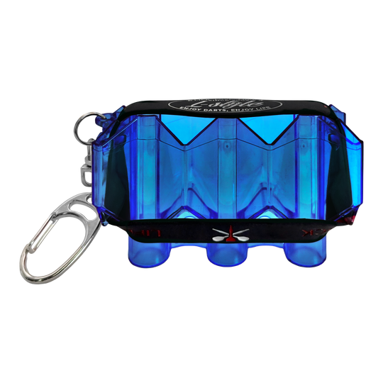Auf dem Bild ist ein Produkt mit dem Dateinamen LSF3106_LStyle_Krystal_Flight-Case_SP_Blau_1 abgebildet. Wahrscheinlich handelt es sich um ein blaues Flight-Case für Dartflights.
