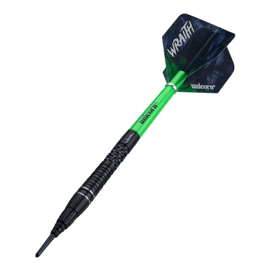 Unicorn Wraith Gary Anderson Phase 6 Soft Darts - 20g Hier werden die Unicorn Wraith Gary Anderson Phase 6 Softdarts - 20g präsentiert. Die Darts sind deutlich sichtbar.