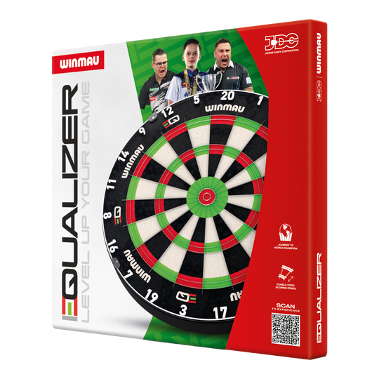 Stalowa tarcza do darta Winmau Equalizer Zu sehen ist das Winmau Equalizer Steeldartboard. Es bietet eine robuste Oberfläche für präzises Dartspiel.