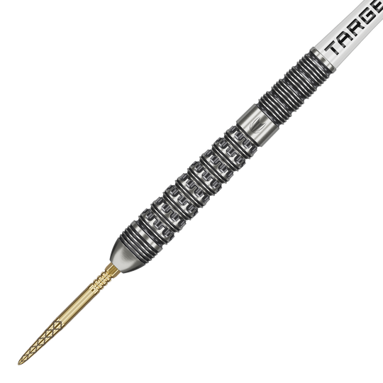 Das Bild zeigt die Target Redux 03 Swiss Point Steeldarts. Es handelt sich um hochwertige Darts für präzises Werfen.